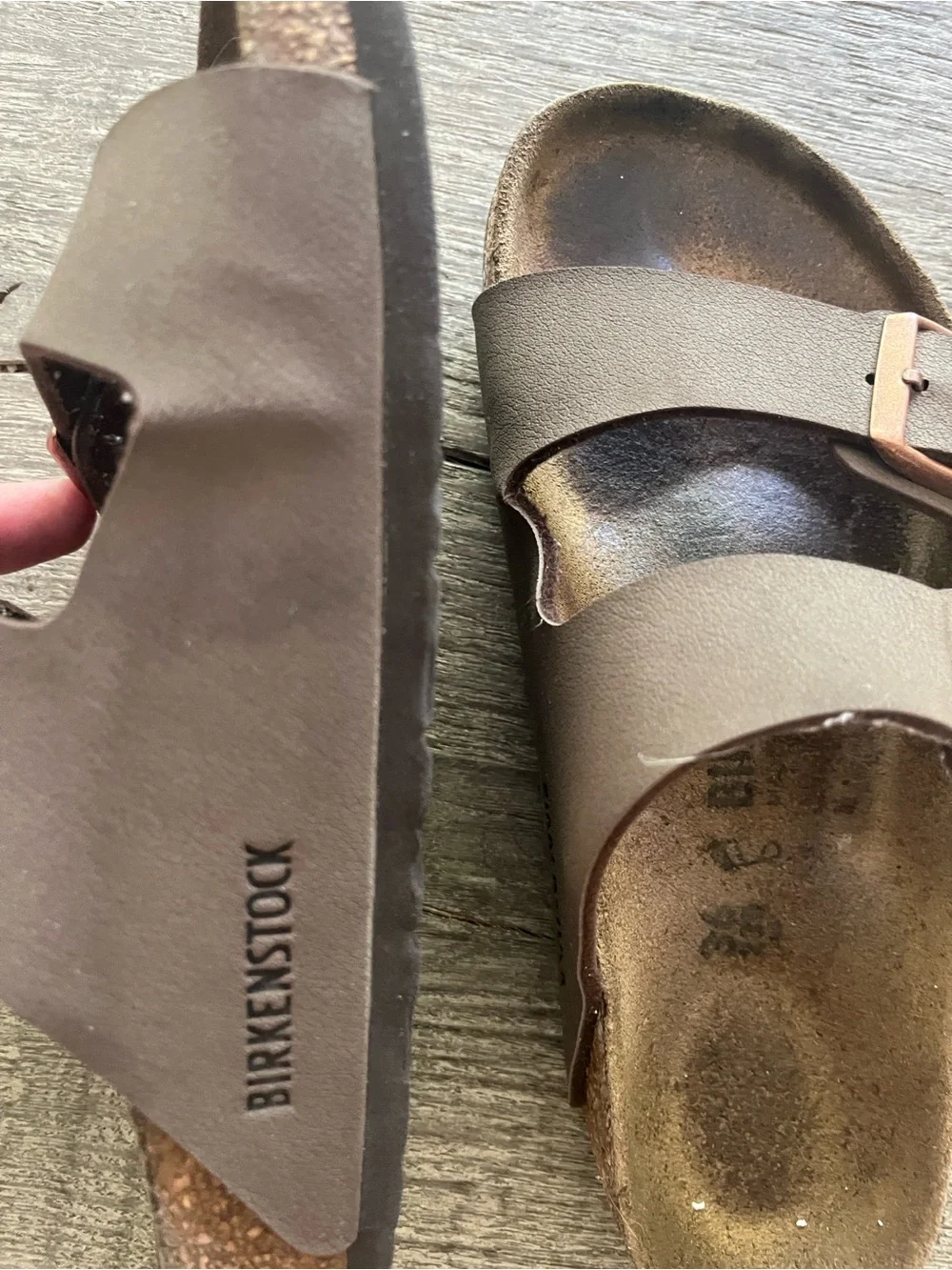 Birkenstock Arizona Double Strap Sandals in Brown - Picture 6 of 8